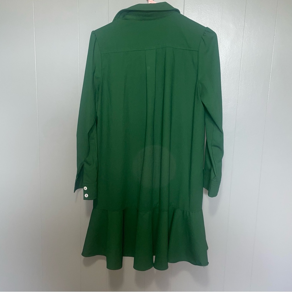 Tuckernuck Hunter Green Crepe Callahan Dress - Picture 12 of 15